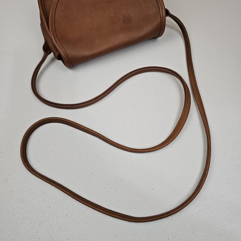 Vintage 90s Coach Women's Casey 9923 Brown Leather Crossbody Bag USA Made - Picture 14 of 14